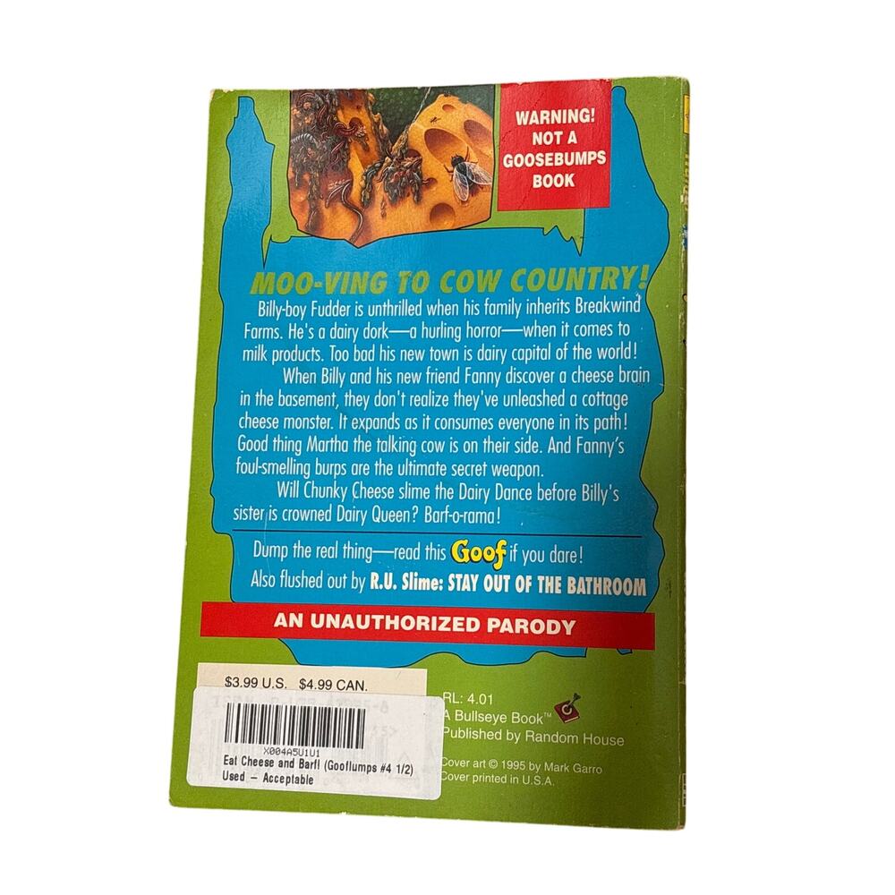 Gooflumps: Eat Cheese and Barf! by R.U. Slime - Paperback - Picture 3 of 3